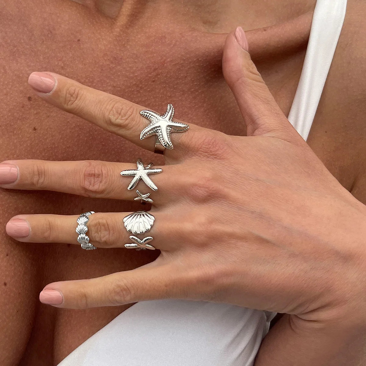 Starfish Scallop Rings