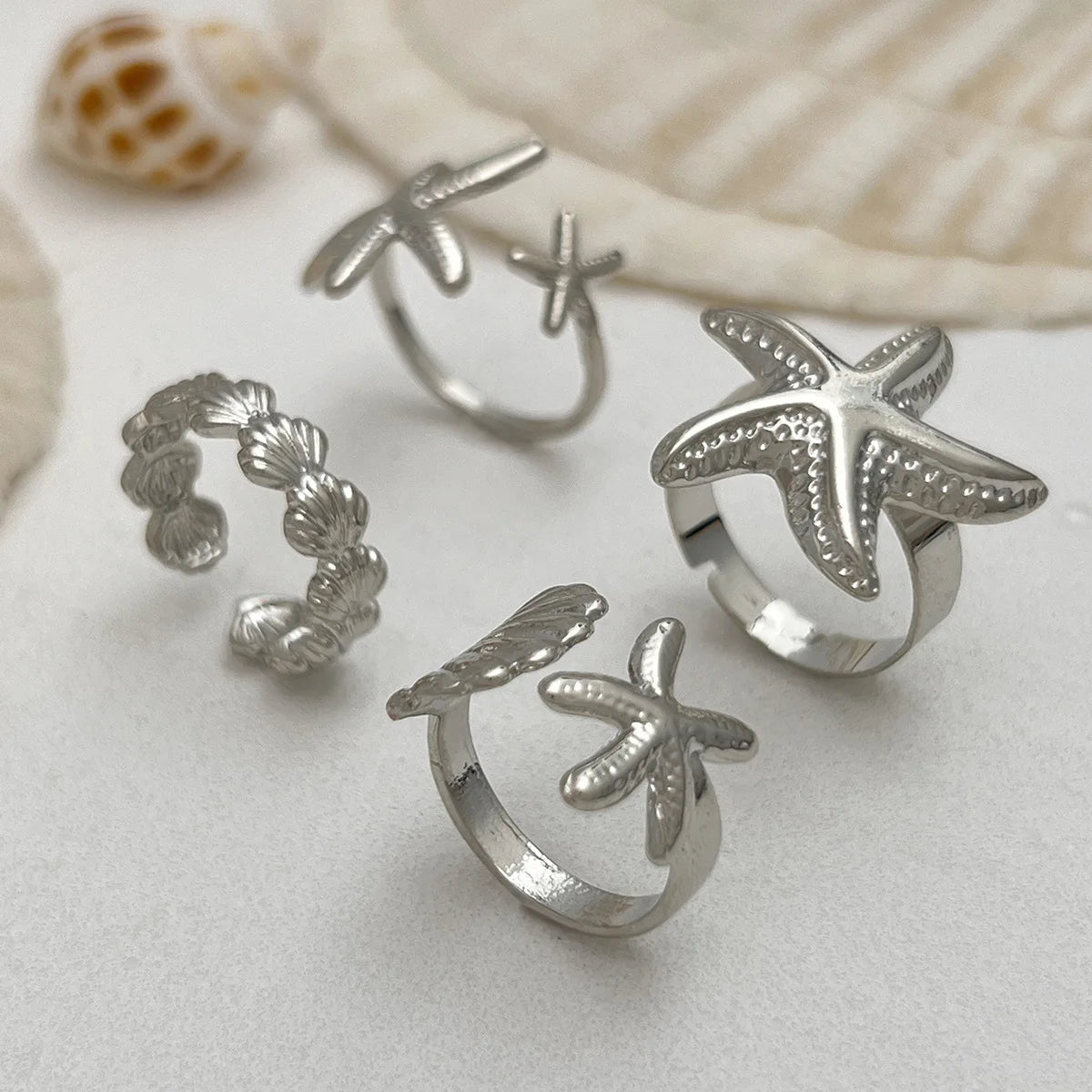 Starfish Scallop Rings