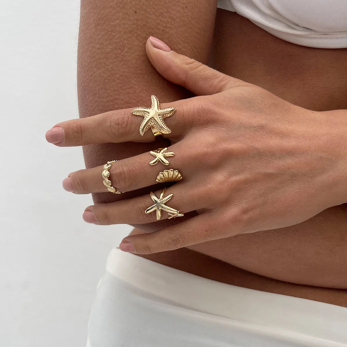 Starfish Scallop Rings
