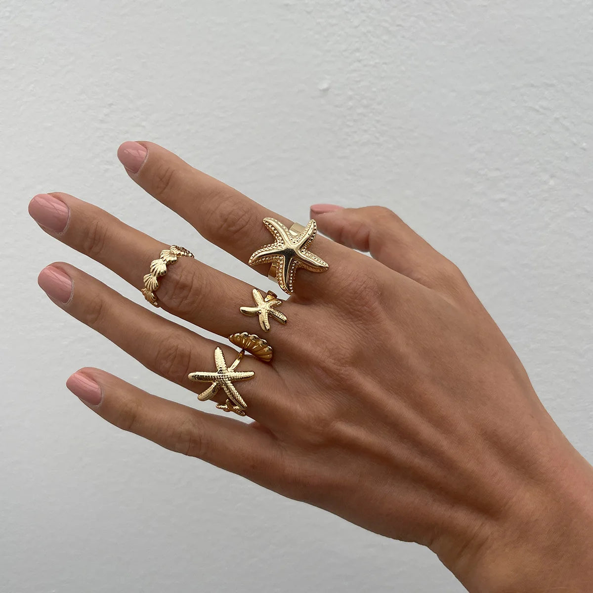 Starfish Scallop Rings