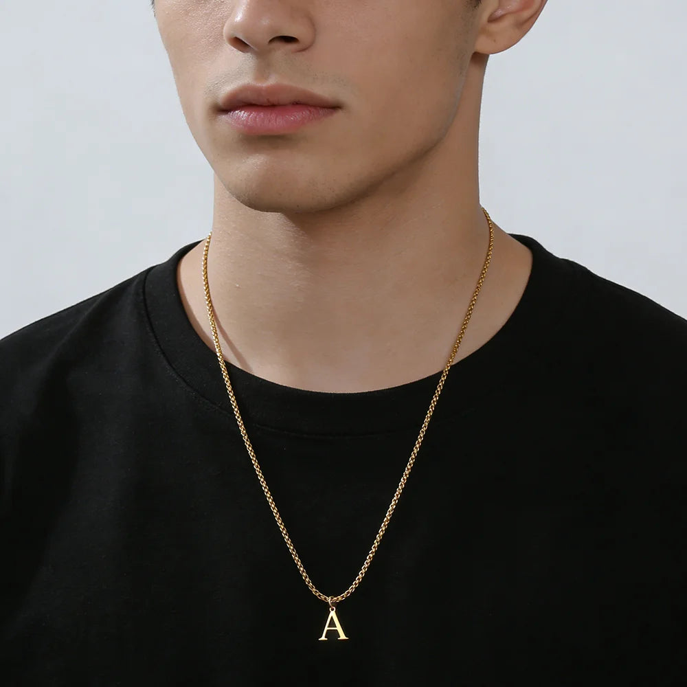 Letter Box Chain Necklace