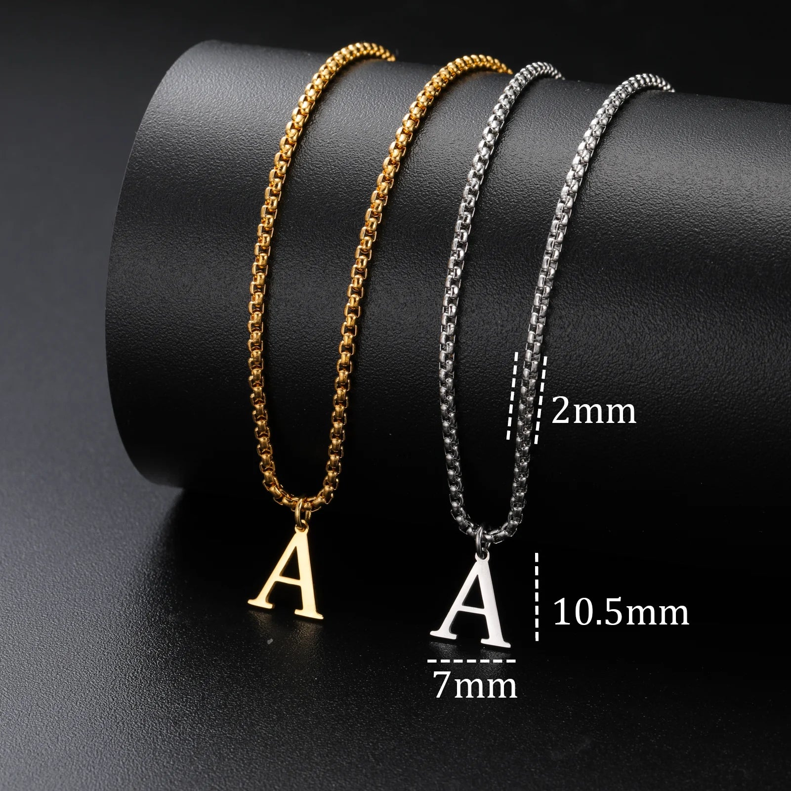 Letter Box Chain Necklace