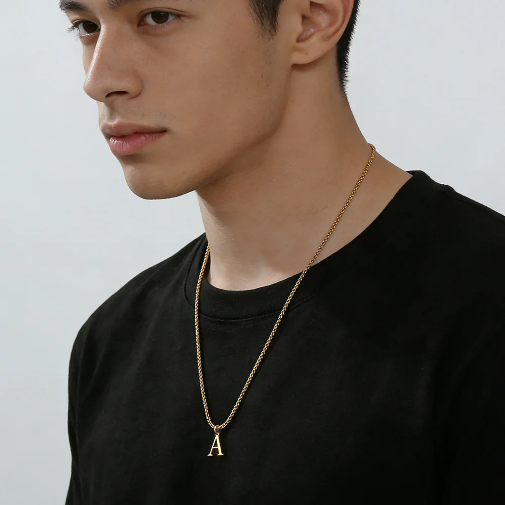 Letter Box Chain Necklace