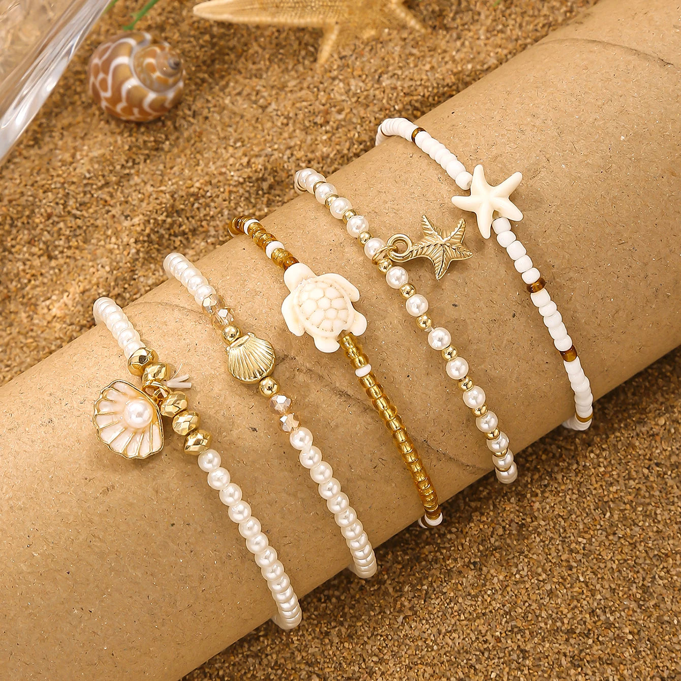 Pearl Bracelet Starfish Shell